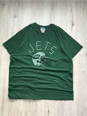 VTG NFL New York Jets USA Made T Shirt Junk Food  L Green Helmet Tee Streetwear